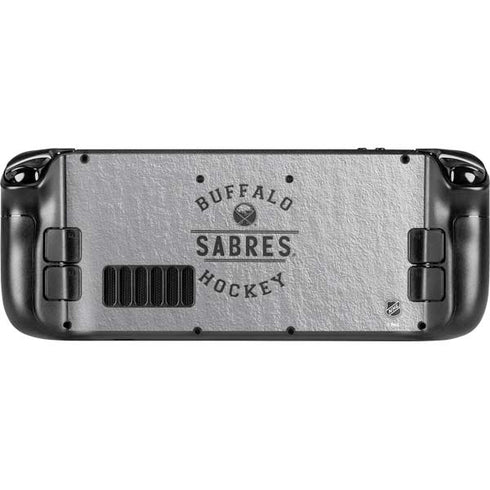 NHL Buffalo Sabres Black Text Steam Deck Handheld Gaming Computer Skin